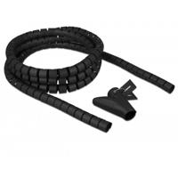 Delock 18836 Ribbelbuis Polyethyleen Zwart (Ø x l) 20 mm x 2.5 m 1 stuk(s) - thumbnail