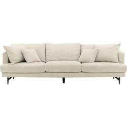 Nohr 3-zits Bank 'Tamora' Rib, kleur Beige