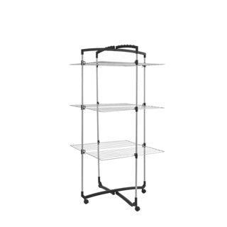 Tomado-Metaltex Droogtoren Faro Zilver 72x69x134cm Tomado-Metaltex Droogtoren Faro Zilver 72x69x134cm