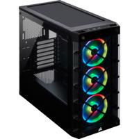 iCUE 465X RGB - Midtowermodel - ATX - geen voeding (ATX) - 3x RGB fan - USB/Audio - zwart - thumbnail