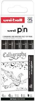Fineliner Uni-ball Pin Calligraphie set à 5 stuks assorti - thumbnail