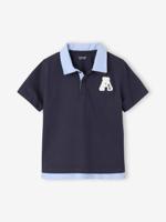 Jongenspolo 2-in-1 effect nachtblauw - thumbnail