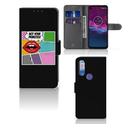 Motorola One Action | Wallet Case | met Pasjes | Popart Princess Motorola One Action | Wallet Case | met Pasjes | Popart Princess