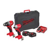 Milwaukee M18 BLCPP2B-402C Accu Combiset 2-delig BLIDRC + BLDDRC 18V 4.0Ah in koffer - 4933492836 - thumbnail