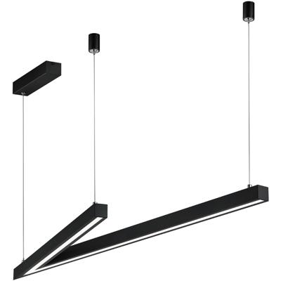 LED Hanglamp - Cinque Cicanto - 1 Lichtpunt van 44 Watt - Dimbaar - Aanpasbare Lichtkleur - Hoogte Aanpasbaar - Mat Zwart - Metaal
