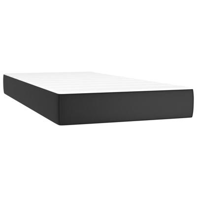 Boxspring met matras kunstleer zwart 100x200 cm - thumbnail