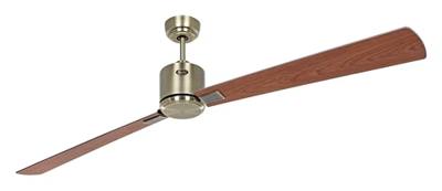 CasaFan ECO NEO III 180-4 MA-NB/KI WiFi Flügel Nussbaum/Kirsche Plafondventilator 28 W (Ø x h) 180 cm x 360 mm Antiek-messing Met afstandsbediening, Timer, Met