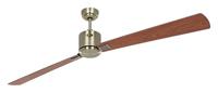 CasaFan ECO NEO III 180-4 MA-NB/KI WiFi Flügel Nussbaum/Kirsche Plafondventilator 28 W (Ø x h) 180 cm x 360 mm Antiek-messing Met afstandsbediening, Timer, Met - thumbnail