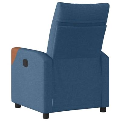Fauteuil elektrisch verstelbaar stof blauw