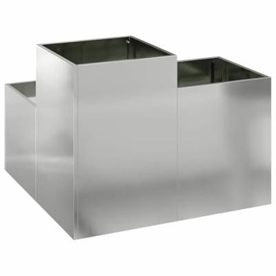 VidaXL Tuin bloempot zilver 100 x 100 x 60 cm gegalvaniseerd staal