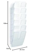 Durable FLEXIPLUS 6 A4 1700008401 Folderhouder Transparant DIN A4 1 stuk(s) Aantal vakken: 6 (l x b x h) 247 x 247 x 1080 mm - thumbnail
