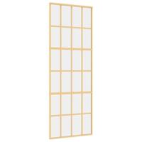 VidaXL Schuifdeur 76x205 cm helder esg-glas en aluminium goudkleurig - thumbnail