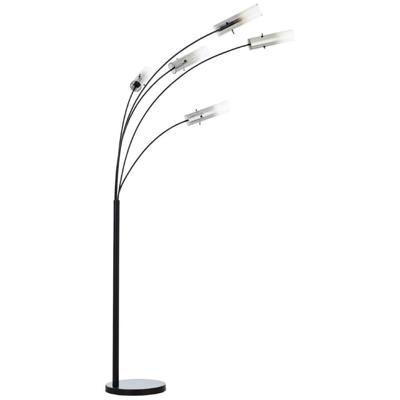 Brilliant VloerlampGlasini zwart met smoke glas - 99208/06