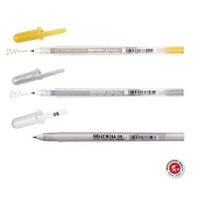 Sakura roller Gelly Roll Mix, etui met 3 stuks (goud, zilver en wit)