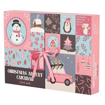 Apollo Sokken Adventskalender Kinderen - Meisjes - Kerst - 12 paar sokken-One size (31/36) Apollo Sokken Adventskalender Kinderen - Meisjes - Kerst - 12 paar sokken-One size (31/36)