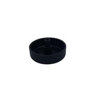 Meubelpoot zwart rond Ø 5 cm en hoogte 1,5 cm van kunststof - 4 stuks - thumbnail