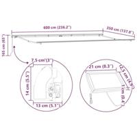 Inklapbare Luifel Oranje en bruin 600 × 350 cm Oranje en bruin - thumbnail