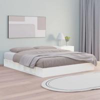 Bedframe massief hout wit 160x200 cm - thumbnail