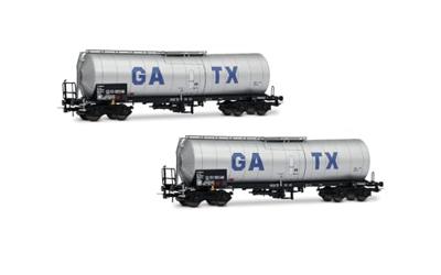 Rivarossi HR6667 H0 GATX, 2-delig Set geïsoleerde 4-assige Ketelwagen, S