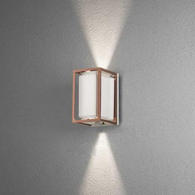 KonstSmide BuitenlampVale Up-Down wit met koper - 424-259