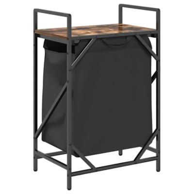 Wasmand 1 vak met plank gerookt eikenkleurig