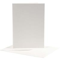 Creativ Company Kaarten en enveloppen, afmeting kaart 12,5x17,5 cm, afmeting envelop 14x19 cm, off-white, 10 set/ 1 doos - thumbnail
