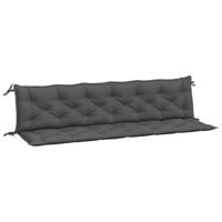 VidaXL Tuinbankkussens 2 st 200x50x7 cm oxford stof antracietkleurig - thumbnail