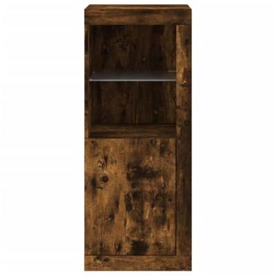 Dressoir met LED-verlichting 41x37x100 cm gerookt eikenkleurig