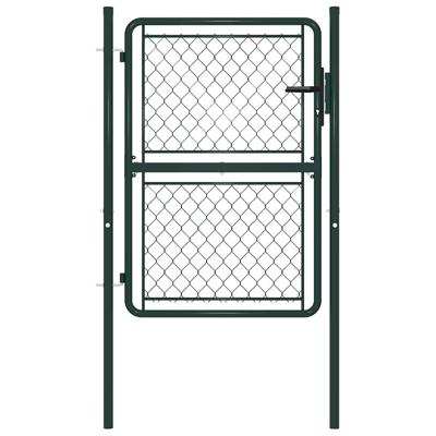 VidaXL Tuinpoort staal 100x150 cm groen