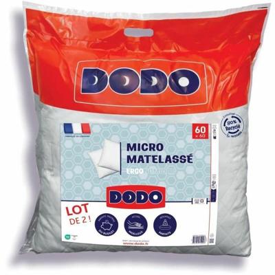 DODO - Set van 2 kussens - MICRO QUILTED - 60 x 60 cm - Wit