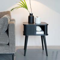 Zuiver Bijzettafel/Nachtkastje 'Barbier' Essenhout, kleur Zwart - thumbnail