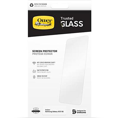 OtterBox Trusted Glass-screenprotector voor Samsung Galaxy A33 5G, gehard glas, krasbescherming, bescherming tegen vallen en splinters