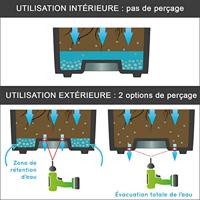 Eda Bac Jardiniere Volcania 100 x 40 x 40 cm - 97,6 L - Anthracite Gray - thumbnail