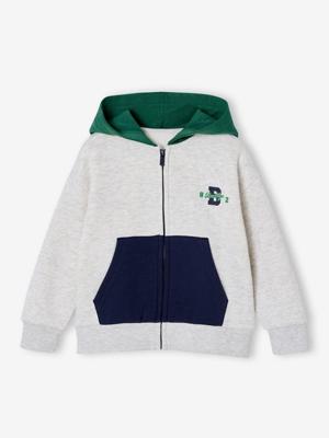 Sweater met rits met capuchon voor jongens engels groen Sweater met rits met capuchon voor jongens engels groen