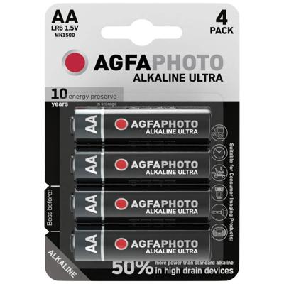 AgfaPhoto Batterij alkaline Ultra -AA LR06 Mignon 4 stuks