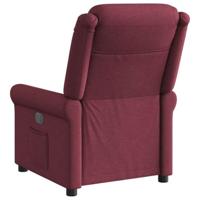 Fauteuil verstelbaar stof wijnrood - thumbnail