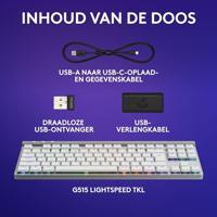 Logitech G G515 Lightspeed TKL toetsenbord Draadloos Wit - thumbnail