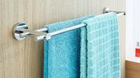 Handdoekhouder tesa® Smooz dubbel hoogglans verchroomd metaal zelfklevend - thumbnail