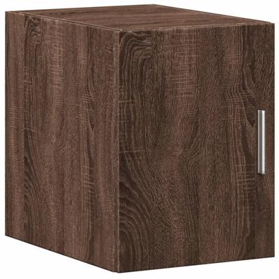 Opbergkast smal 30x42,5x225 cm bewerkt hout bruin eikenkleurig - thumbnail