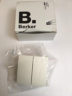 Berker Drukknop 2-voudig s/b polarwitmat 85142188