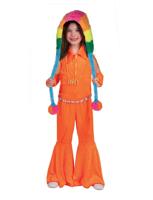 Jumpsuit oranje fluor kind - thumbnail