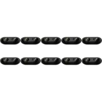 Dubbele Kantelbare GU10 Inbouwspots 10-pack - Zwart Aluminium - 185x93mm - thumbnail