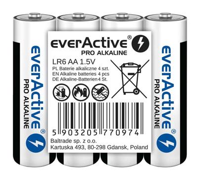 Alkaline batterijen everActive Pro Alkaline LR6 AA - 4 stuks