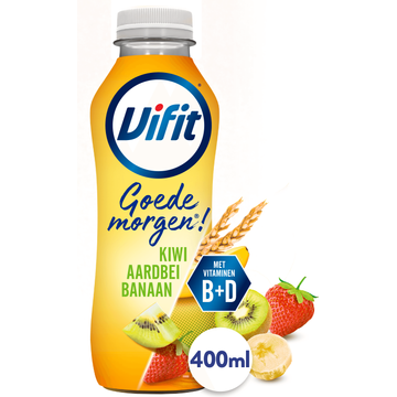 Vifit Goedemorgen! Zuiveldrink Aardbei/Kiwi/Banaan 400 ml bij Jumbo Vifit Goedemorgen! Zuiveldrink Aardbei/Kiwi/Banaan 400 ml bij Jumbo
