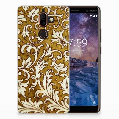Siliconen Hoesje Nokia 7 Plus Barok Goud Siliconen Hoesje Nokia 7 Plus Barok Goud