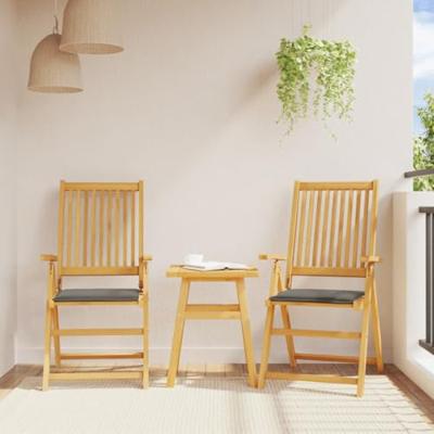 VidaXL Tuinzitkussens 4 st vierkant 45x45x2 cm antracietkleurig