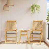 VidaXL Tuinzitkussens 4 st vierkant 45x45x2 cm antracietkleurig - thumbnail