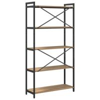 Boekenkast artisanaal eikenkleurig 80 x 30 x 153 cm - thumbnail