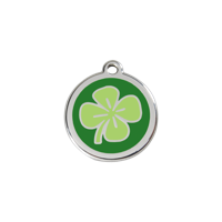 Clover Green roestvrijstalen hondenpenning small/klein dia. 2 cm RedDingo - Reddingo - thumbnail