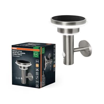 OSRAM HOMELIGHTING ENDURA Style Solar Wall Sensor Double Circle 6W Stainless Steel 4099854455384 LED-buitenlamp (wand)